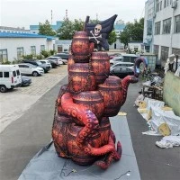 Puhallettava Pirate Barrel Octopus